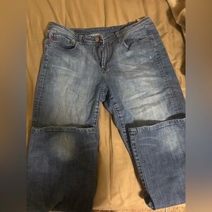 Vintage 7 jeans with red stitching